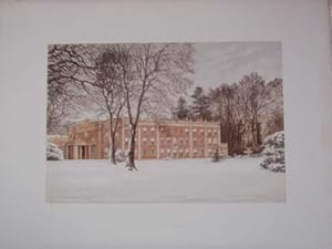 An Original Antique Woodblock Colour Print Illustrating Cranbury Park in Hampshire from The Pictu...