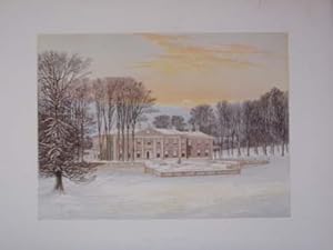 An original antique woodblock colour print illustrating The Down House in Dorsetshire from The Pi...