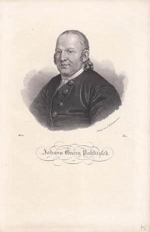 Johann Georg Pahlitzsch, Lithographie um 1840 von F.A. Zimmermann mit dem Portrait des Naturwisse...