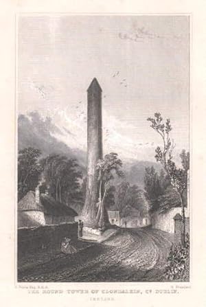 The round Tower of Clondalkin, Co. Dublin. Stahlstich von R.Brandard nach G.Petrie.