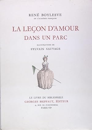 Seller image for La leon d amour dans un parc. for sale by Philippe Lucas Livres Anciens