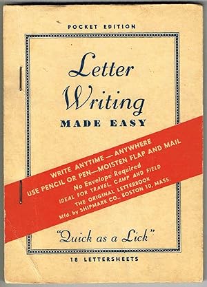 Letter Writing MADE EASY "Quick as a Lick" contains 18 LETTERSHEETS (Blank, NO Words)