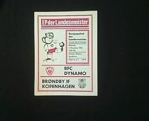 Bild des Verkufers fr Europapokal-Programmheft: BFC Dynamo - Brondby IF Kopenhagen. 05.11.1986. Europapokal der Landesmeister. 2. Runde 1986/87, Rckspiel. zum Verkauf von Antiquariat Matthias Drummer