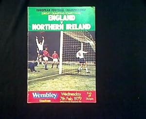 England v Northern Ireland. Official Programme. European Football Championship Group I Qualifying...