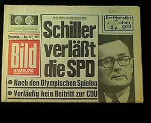 Bild des Verkufers fr Bild vom 17.08.72. Schiller verlsst die SPD nach den Olympischen Spielen. zum Verkauf von Antiquariat Matthias Drummer