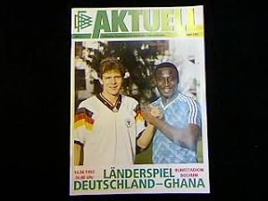 Deutschland - Ghana. Offizielles Programm des DFB zum Länderspiel am 14.04.1993 im Ruhrstadion, B...