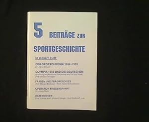 Bild des Verkufers fr Beitrge zur Sportgeschichte. Heft 5 / 1997. zum Verkauf von Antiquariat Matthias Drummer