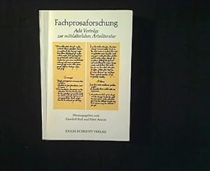 Image du vendeur pour Fachprosaforschung. Acht Vortrge zur mittelalterlichen Artesliteratur. mis en vente par Antiquariat Matthias Drummer