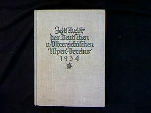 Immagine del venditore per Zeitschrift des deutschen und sterreichischen Alpenvereins Jahrgang 1934. Band 65. venduto da Antiquariat Matthias Drummer