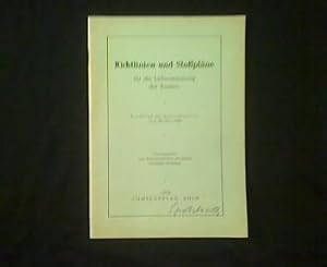 Seller image for Richtlinien und Stoffplan fr die Leibeserziehung der Knaben. Runderla des Kultusministers vom 28. Main 1949. for sale by Antiquariat Matthias Drummer