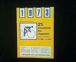 Bild des Verkufers fr Radsport-Programm 21. Internationale Vier-Etappenfahrt von Berlin der Rad-Amateure vom 31. Mai - 3. Juni 1973. zum Verkauf von Antiquariat Matthias Drummer