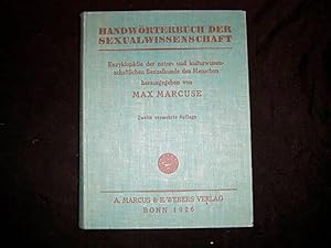 Seller image for Handwrterbuch der Sexualwissenschaft. Enzyklopdie der natur- und kulturwissenschaftlichen Sexualkunde des Menschen. for sale by Antiquariat Matthias Drummer