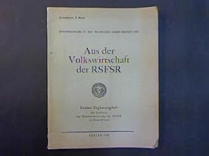 Imagen del vendedor de Aus der Volkswirtschaft der RSFSR. Sonderausgabe zu den Herbst-Messen 1923. a la venta por Antiquariat Matthias Drummer