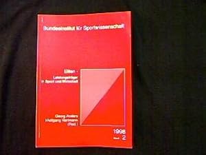 Imagen del vendedor de Eliten - Leistungstrger in Sport und Wirtschaft. Dokumentation des Workshops vom 5. November 1997. a la venta por Antiquariat Matthias Drummer