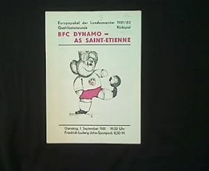 Bild des Verkufers fr Europapokal-Programmheft: BFC Dynamo - AS Saint-Etienne. 01.09.1981. Europapokal der Landesmeister 1981/82. Qualifikationsrunde. Rckspiel. zum Verkauf von Antiquariat Matthias Drummer