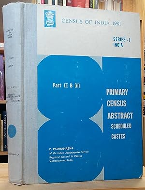 Census of India 1981, Series I India, Part II-B (ii): Primary Census Abstract, Scheduled Castes