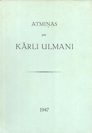 Seller image for Atminas par Karli Ulmani for sale by Masalai Press
