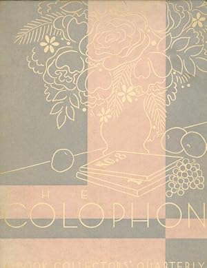 The Colophon; A Book Collector' Quarterly, Part Eight, 1931