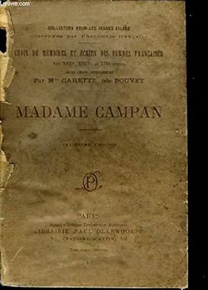 Imagen del vendedor de Madame campan. a la venta por JLG_livres anciens et modernes