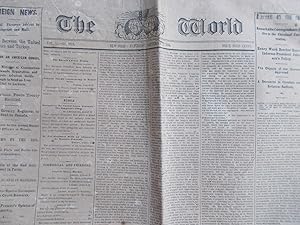 Image du vendeur pour The World (New York, Saturday, September 1, 1866 Vol. VI No. 1933) Original Newspaper mis en vente par Bloomsbury Books