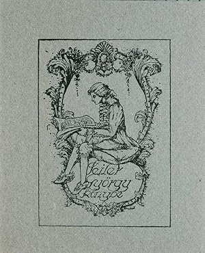 Klischee Exlibris " Seiler György Könyve", 11,5 x 9,2 cm. Gutenberg Kat., Tl. 2 Nr. 31.165.