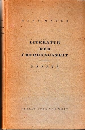 Literatur der Übergangszeit. Essays.