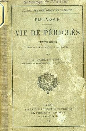 Image du vendeur pour VIE DE PERICLES, Texte Grec mis en vente par Le-Livre