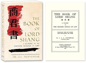 Seller image for The Book of Lord Shang. A Classic of the Chinese School of Law for sale by The Lawbook Exchange, Ltd., ABAA  ILAB