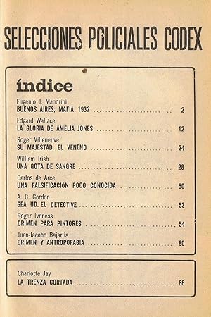Imagen del vendedor de SELECCIONES POLICIALES CODEX: BUENOS AIRES MAFIA 1923 * TIEMPO DE MATAR * LOS JUICIOS DE DIOS. 3 Vols. a la venta por Librera Torren de Rueda