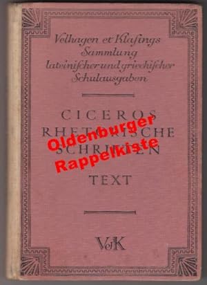 Ciceros rhetorische Schriften; mit Abschn. aus Quintilians Lehrbuch der Redekunst (1927) - Cicero...
