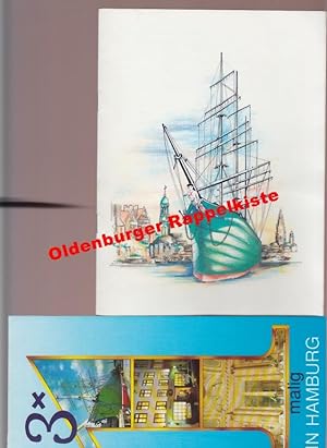 Speisekarte & Info-Flyer " Rickmer-Rickmers " Hamburg ( um 1990)