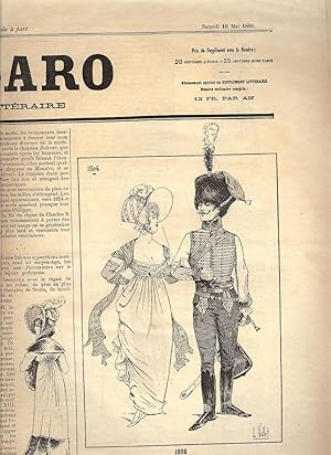 Seller image for LE FIGARO . SUPPLMENT LITTRAIRE . Journal de 47 x 65 cm en 4 pages . Samedi 10 MAI 1890 . LE CENTENAIRE DE LA TOILETTE 1789 - 1889 . Superbe numro par le Marquis d' ASTRE , illustr par Louis VALLET de 47 DESSINS de COSTUMES . for sale by LA FRANCE GALANTE