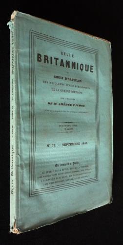 Seller image for Revue britannique (Quatrime srie, 5e anne, n57, septembre 1840) for sale by Abraxas-libris