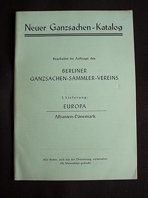 Neuer ganzsachen-katalog - N°1 1955