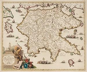 Image du vendeur pour Peloponnesus hodie Morea. mis en vente par Altea Antique Maps