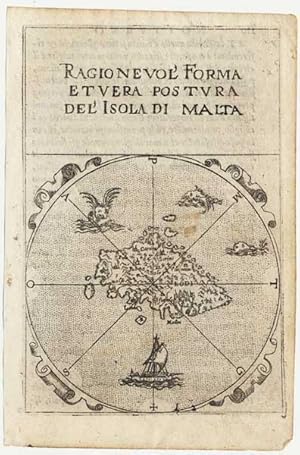 Bild des Verkufers fr Ragionevol' Forma et Vera Postura del Isola di Malta. zum Verkauf von Altea Antique Maps