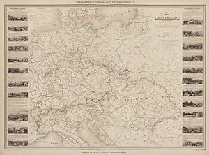 Bild des Verkufers fr Nouvelle Carte Illustre de l'Allemagne. zum Verkauf von Altea Antique Maps