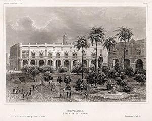 Havanna Plaza de las Armas. Aus d. Kunstanst. d. Bibliogr. Instit. in Hildbh. - Eigenthum d. Verl...