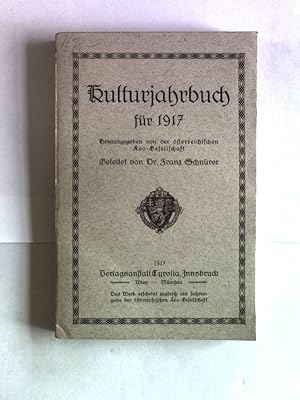 Seller image for Kulturjahrbuch fr 1917. for sale by Antiquariat Bookfarm