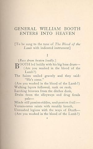 Seller image for General William Booth enters into Heaven, and other poems for sale by Joseph Valles - Books