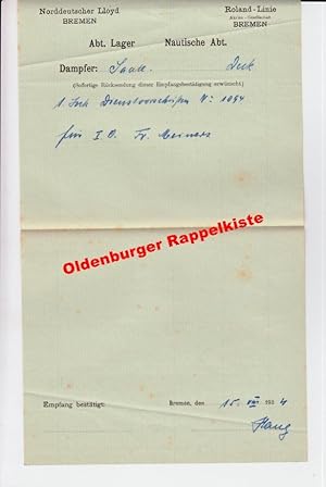 Dienstvorschrift für die Schiffe des Norddeutschen Lloyd ! Vertraulich! (1934)