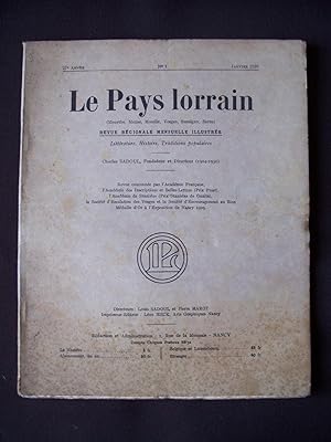 Image du vendeur pour Le pays lorrain - N1 1935 mis en vente par Librairie Ancienne Zalc