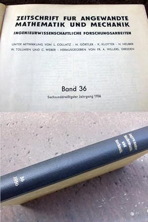 Immagine del venditore per Zeitschrift fr angewandte Mathematik und Mechanik. Ingenieurwissenschaftliche Forschungsarbeiten. Band 36, sechsunddreiigster Jahrgang 1956. Erstausgabe. venduto da Versandantiquariat Abendstunde