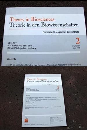 Seller image for Theory in Biosciences. Theorie in den Biowissenschaften. Formerly: Biologisches Zentralblatt. Nr. 2, Volume 117, July 1998. for sale by Versandantiquariat Abendstunde