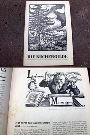 Seller image for Die Bchergilde. Zeitschrift der Bchergilde Gutenberg, Berlin. Nummer 8. August 1932. for sale by Versandantiquariat Abendstunde