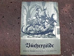 Imagen del vendedor de Bchergilde. Zeitschrift der Bchergilde Gutenberg, Berlin. Nummer 2. Februar 1941. a la venta por Versandantiquariat Abendstunde