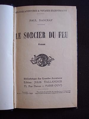Seller image for Le sorcier du feu for sale by Librairie Ancienne Zalc