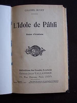 Imagen del vendedor de L'idole de Phli a la venta por Librairie Ancienne Zalc