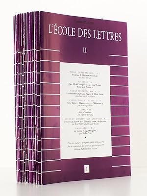 L'école des lettres II , Revue bimensuelle éditée par l'Ecole des Loisirs - 81e année, du 15 sept...