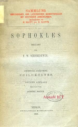 Seller image for SOPHOKLES, SIEBENTES BNDCHEN, PHILOKTETES for sale by Le-Livre